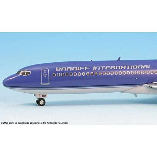Braniff Ultra Purple//Silver 727-200 Airplane Miniature Model Diecast 1:200 Part# A012-IF722015